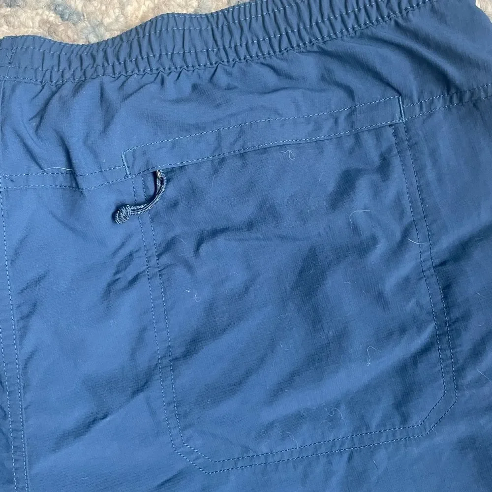 The North Face Men's XXL Pull On Adventure Hybrid Shorts Blue flashdry Nylon 7in